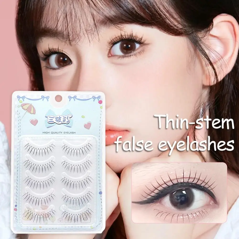 U-förmigen Falschen Wimpern Dünnen Stiel Natur Curling Up-Tool INS Falsche Koreanische Make-Up Lash Streifen Wimpern Verlängerung Volle idol H5A8