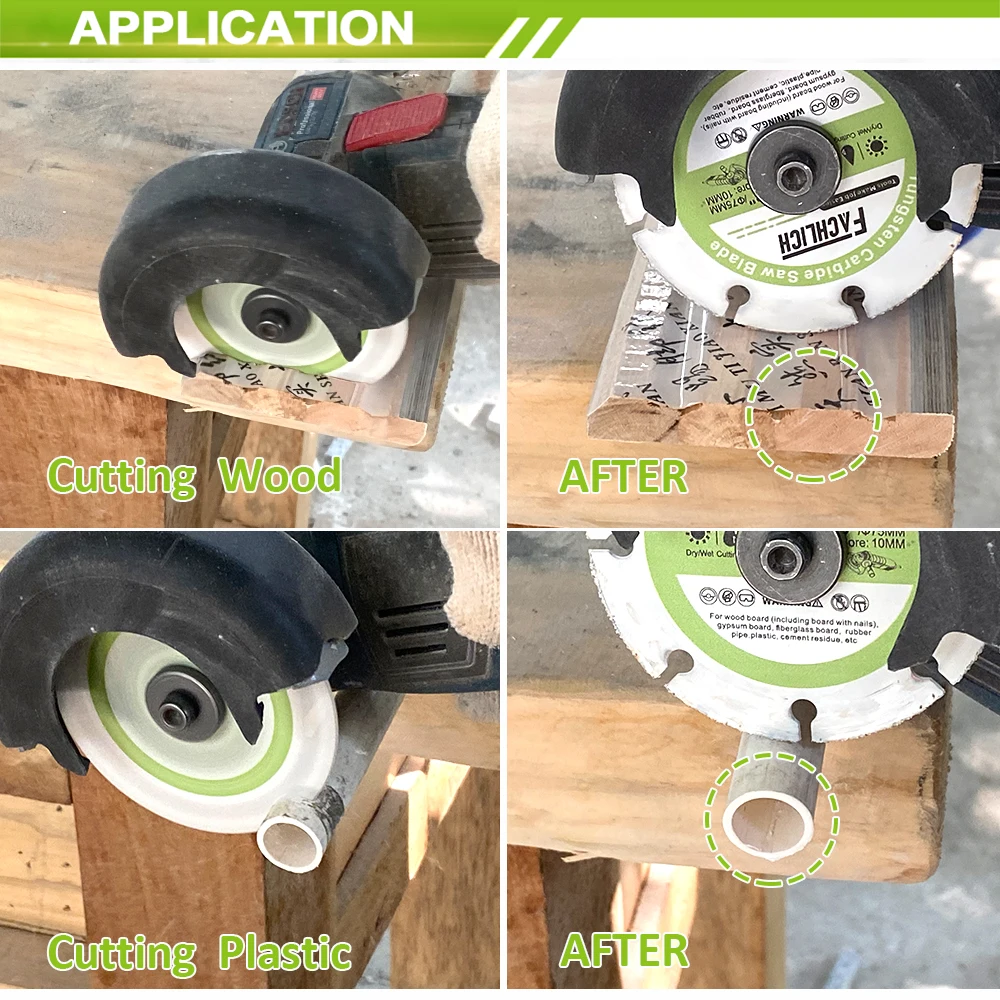 FACHLICH 1pc 50/75mm Diamond Cutting Disc Wood Hand Angle Grinder PVC Pipe Plastic Rubber Bore10mm Superthin Cut Saw Blade