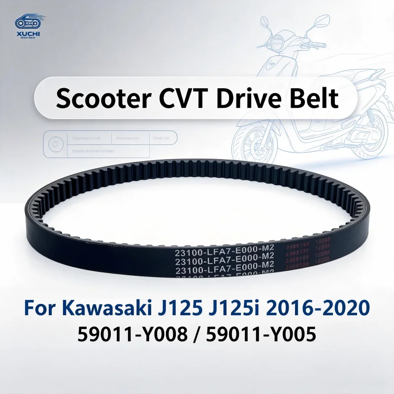 For Kawasaki J125 J125i 2016‑2020 Scooter Replacement Drive Belt 59011‑Y008 59011‑Y005 CVT Transmission Spare Accessories