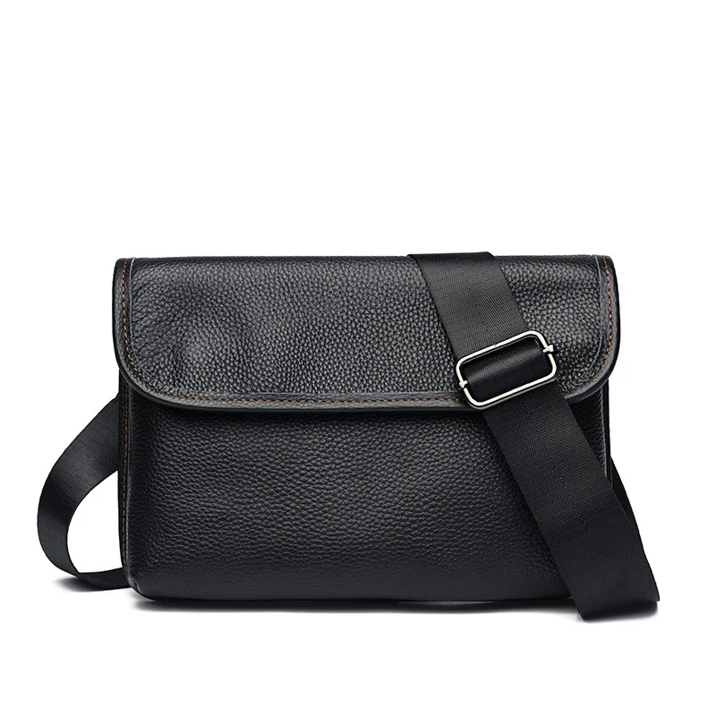 Men's Shoulder Bag Solid Color Business Slant Cross Bag Fashion Horizontal Casual Multi Purpose Men's Shoulder Bag
