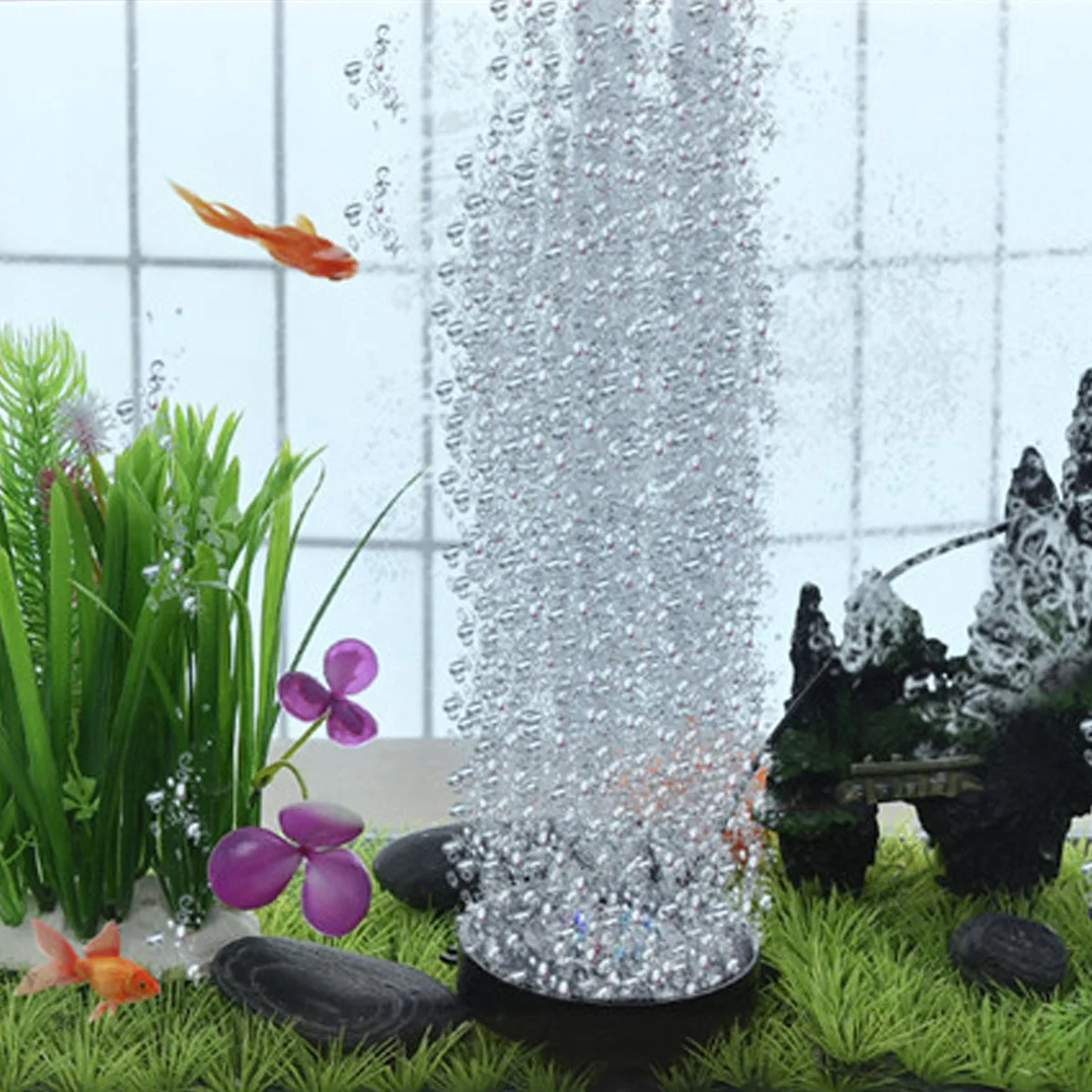 

12 LEDs Aquarium Waterproof Lamp Submersible Light Underwater Pool Fish Tank Air Bubbles