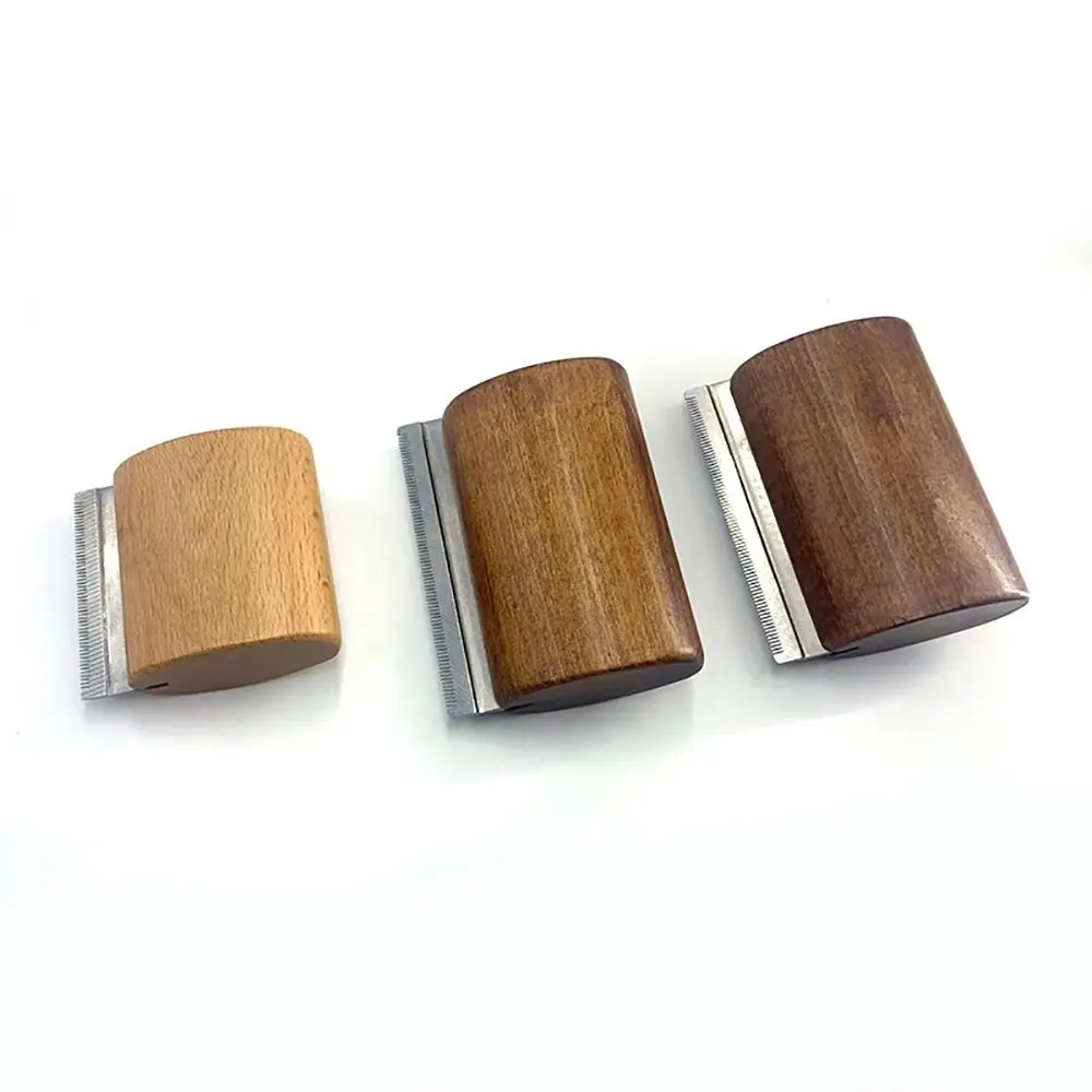 1Pcs New Wooden Handle Horse Grooming Brush Stainless Steel Teeth Grooming Horse Hair Scrapers S/M/L Shedding Cleaning Tool