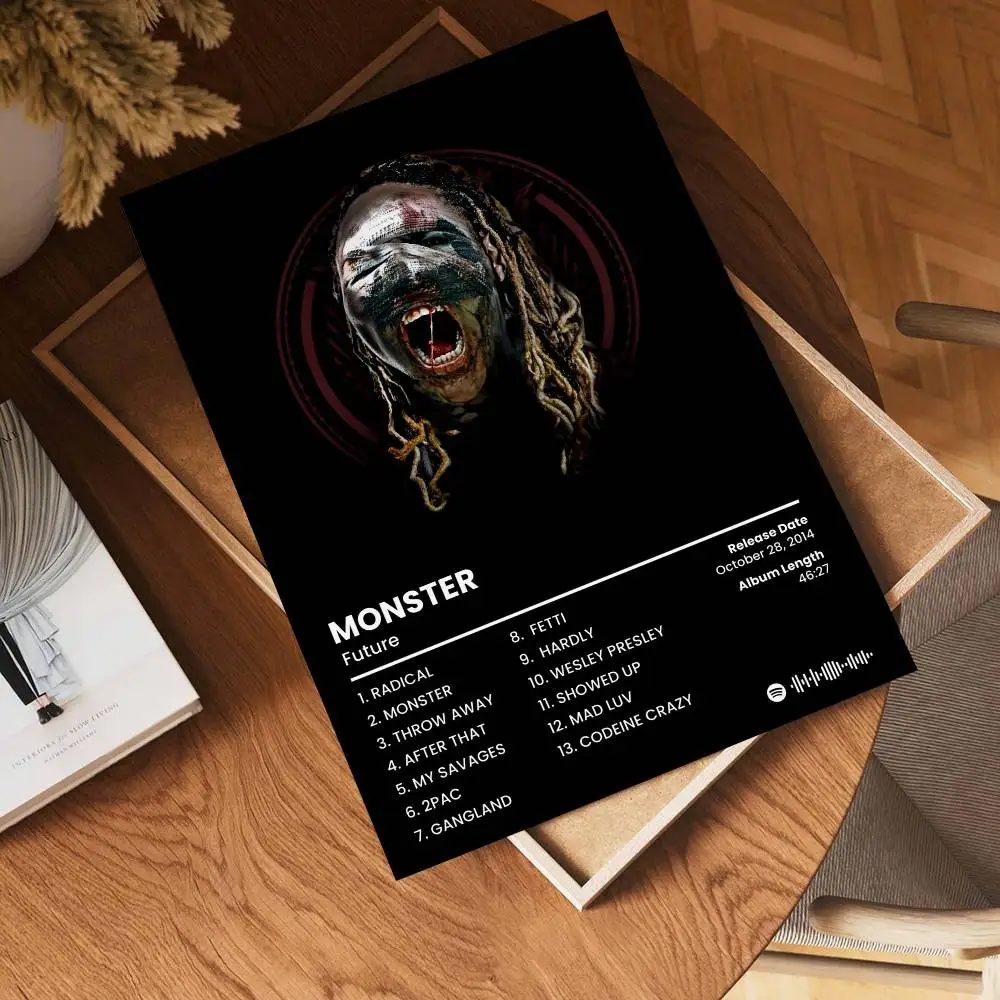 المستقبل الهيب هوب مغني الراب الكلاسيكية أنيمي المشارك للماء ورقة ملصق مقهى بار غرفة جدار ديكور #6