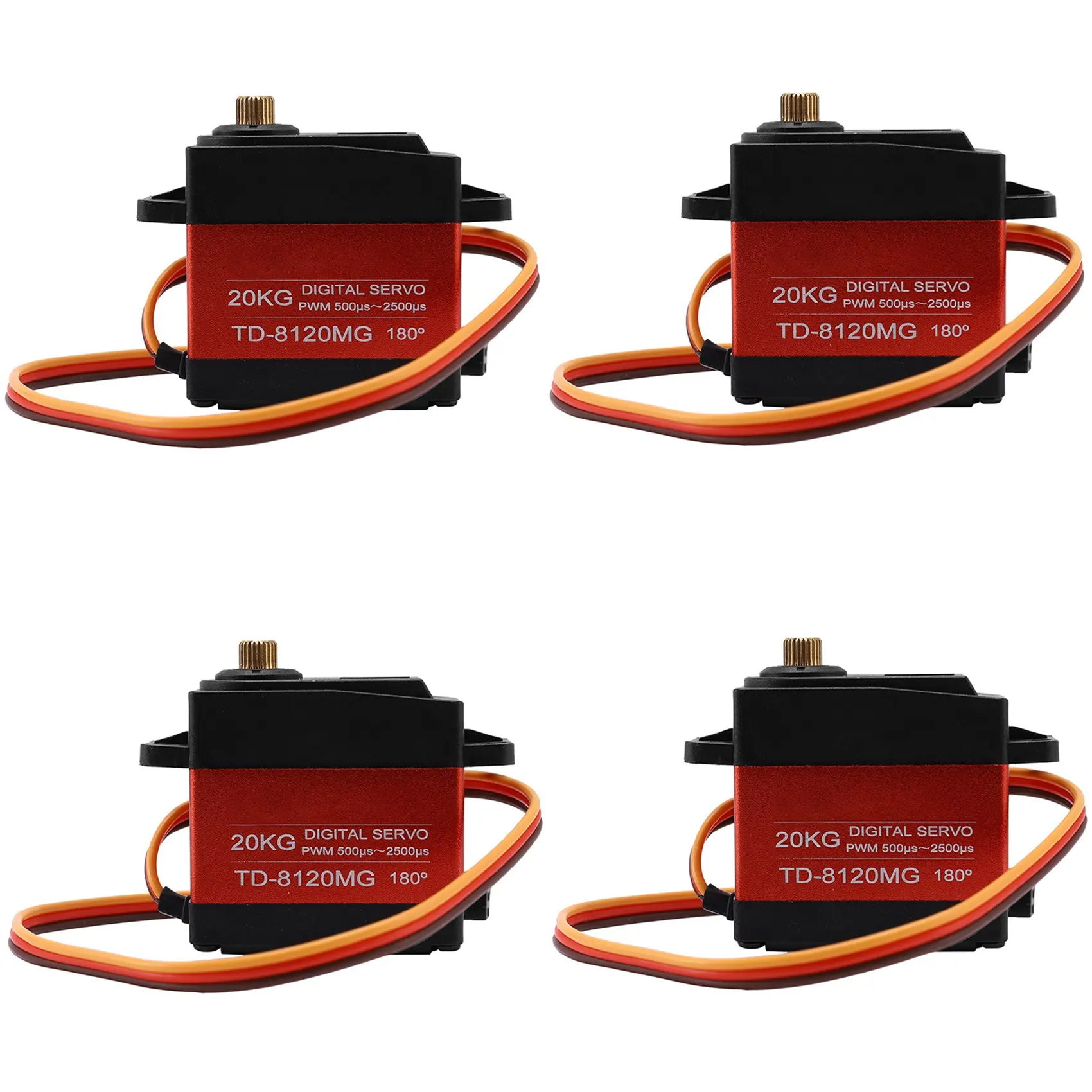

4X TIANKONGRC Td-8120Mg Gear цифровой сервопривод с высоким крутящим моментом 20 кг 180 угол для радиоуправляемой модели автомобиля 20 кг сервопривод