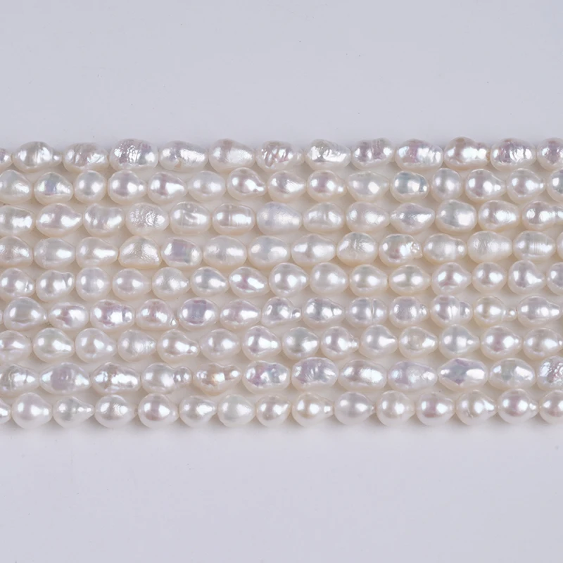 4-5mm White Rice Shape Cultured  Freshwater Pearl Strands Wholesale for Jewelry Making