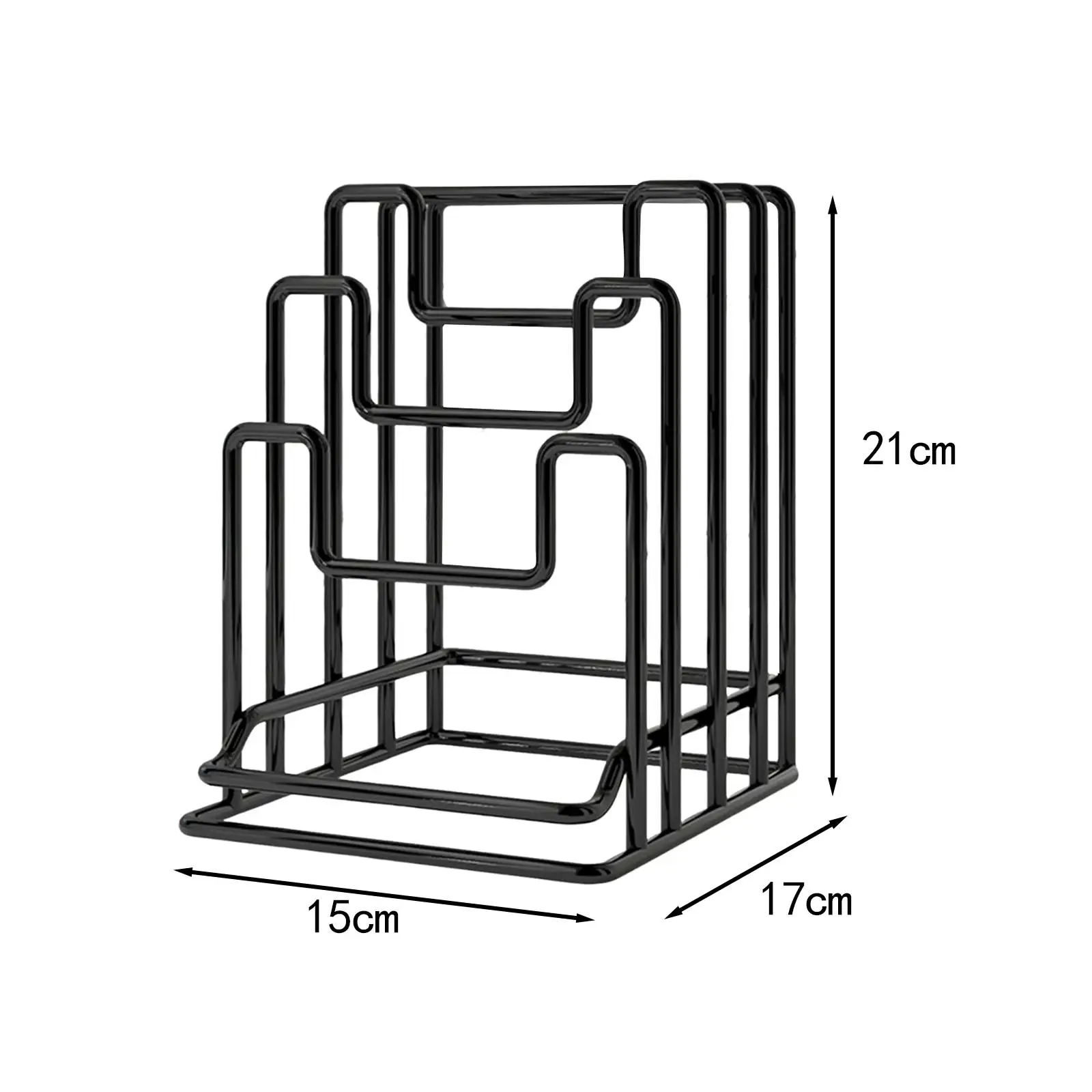 Cutting Board Holder Rack Chopping Board Organizer Metal Freestanding Space Saving Pot Lid Rack Stand for Baking Sheet Plates
