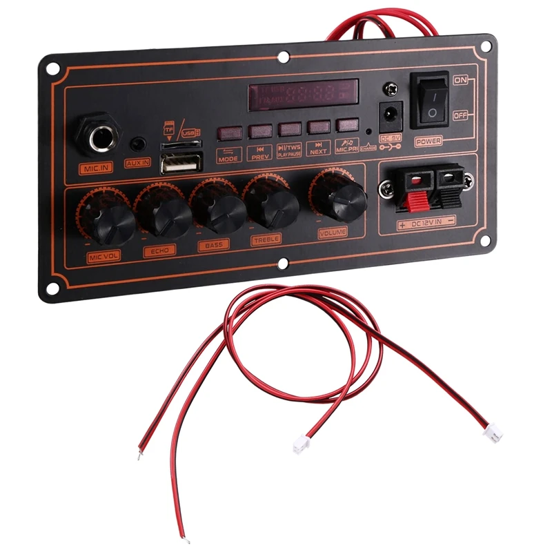 2X20 واط 12 فولت بلوتوث مكبر للصوت مجلس شحن المتكلم دعم بلوتوث Aux تسجيل المسرح المنزلي لتقوم بها بنفسك مكبر للصوت