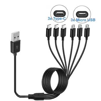 合 1 Micro USB/Type-C 分線器 3 合 1 USB 轉 Micro USB/Type-C 充電線,適用於 iPhone 15、安卓、三星平板電腦等 9 最佳銷售 USB-C 分線器線纜 - №8