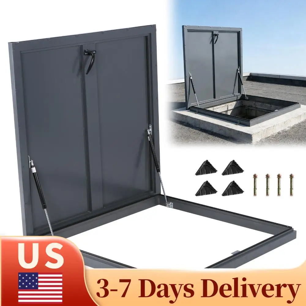 

Люк для доступа на крышу 35.83x35.83 дюйма, ветрозащитный инспекционный люк с газовым амортизатором и ручкой для подвалов, церноханов, домов, чердаков