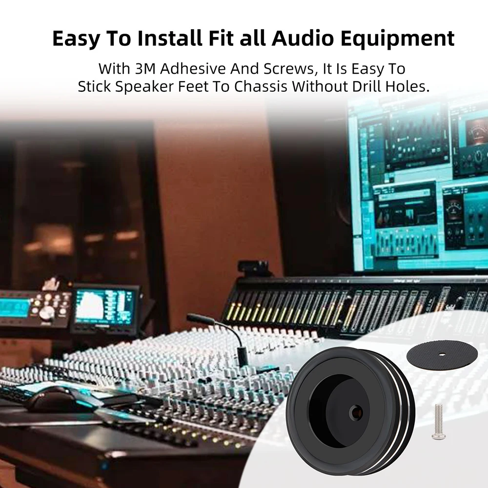 ลำโพงขยายเสียง SP5822G/B/S 4ชิ้นขนาด40x20มม. อะลูมิเนียมแบบไฮไฟแยกขาตั้งแบบจานเสียงแผ่นติดเท้า DAC