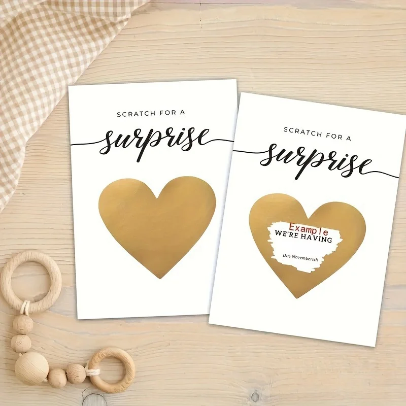 50pcs Waterproof Coating Scratch Sticker Heart Shaped Scratch Stickers Suitable For Promotional Lottery Games And Lucky Draws