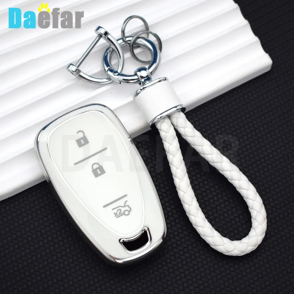 2 3 Button TPU Remote Car Key Shell for Chevrolet Cruze Malibu Camaro Equinox Smart Key Fob Protector Accessories