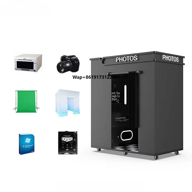 2026 AI Photo Booth Machine Portable Enclosure Wedding Selfie Photo Booth