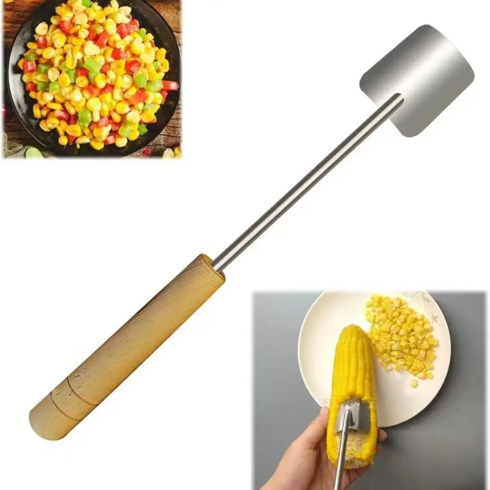 Creative Stainless Steel Corn Cob Peeler with Ergonomic Handle Quick Removing Corn Stripper Planer Tool Corn Kernel Removing