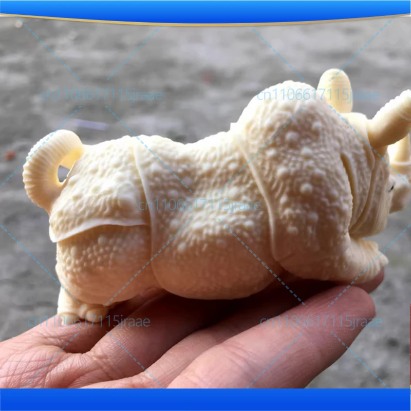 Cute Animal Rhino Decorative Statue Handmade Art Sculpture Home Room Office Car Decoration Crafts The best gift