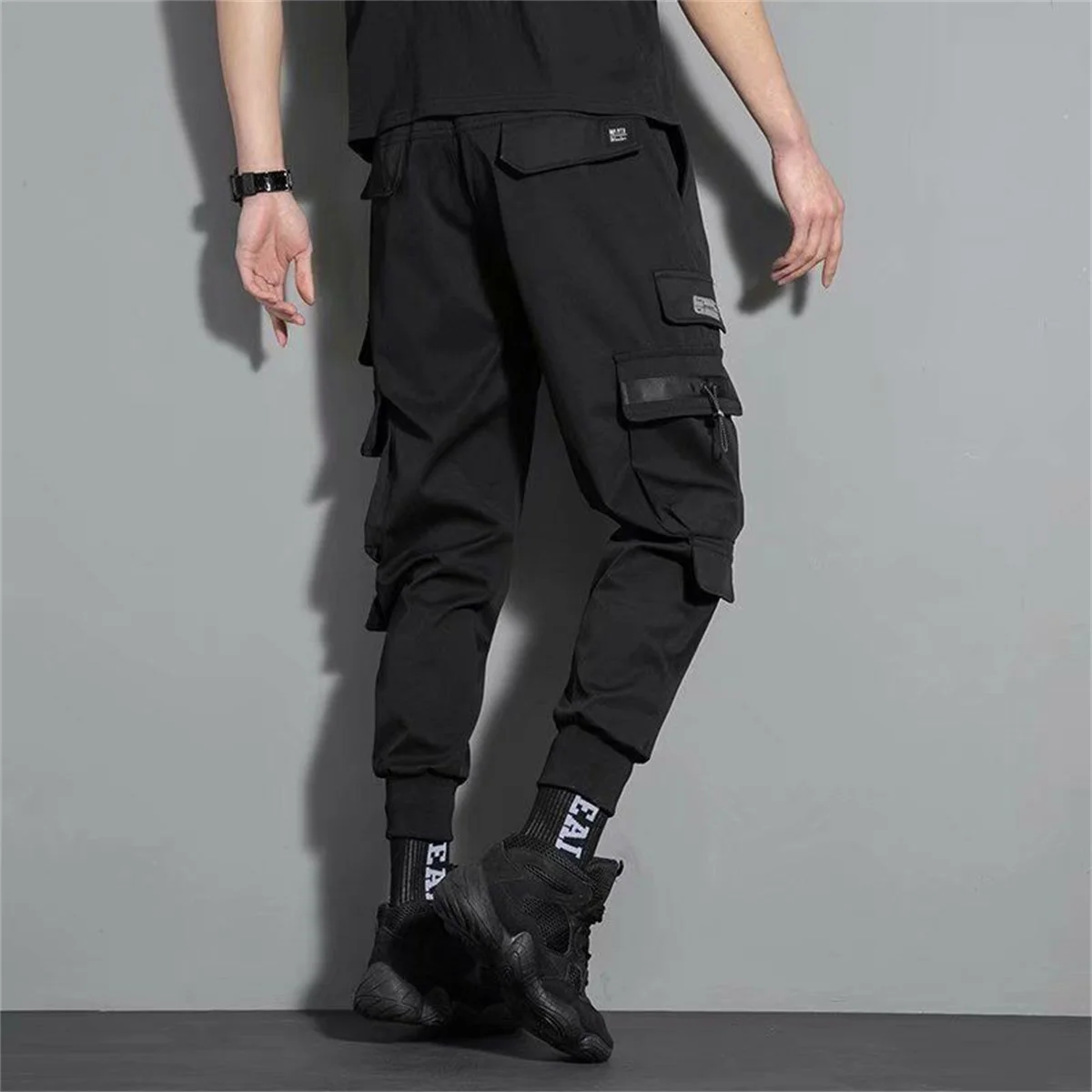 Fashion Couple Cargo Pants Women High Waist Loose Baggy Tactical Sweatpants Fashion Hip Hop Harajuku Joggers Trousers Female