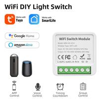 Tuya Wifi 16A Mini Smart Switch 1/2/3/4 Gang Support 2-way Control With Smart Life Alexa Google Home Yandex Alice