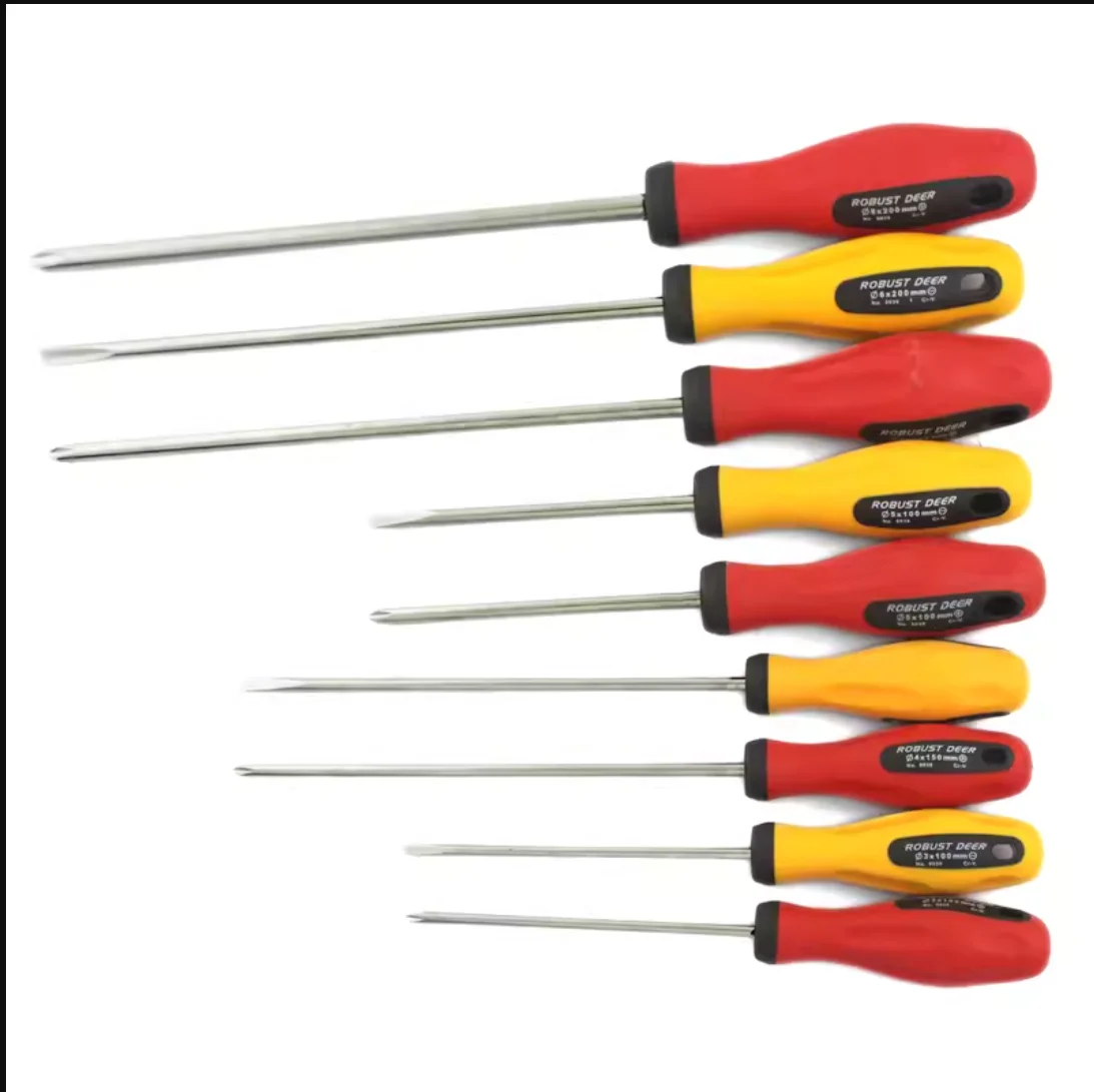 

R'DEER high grade rubber and plastic handle Chromium vanadium steel Computer Repair Cross slotted screwdriver with magnetic