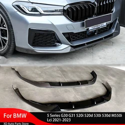 For Bmw 5 Series G30 G31 520i 520d 530i 530d M550i Lci 2021-2023Front Bumper Lip Spoiler Splitter Diffuser Bumper Decoration