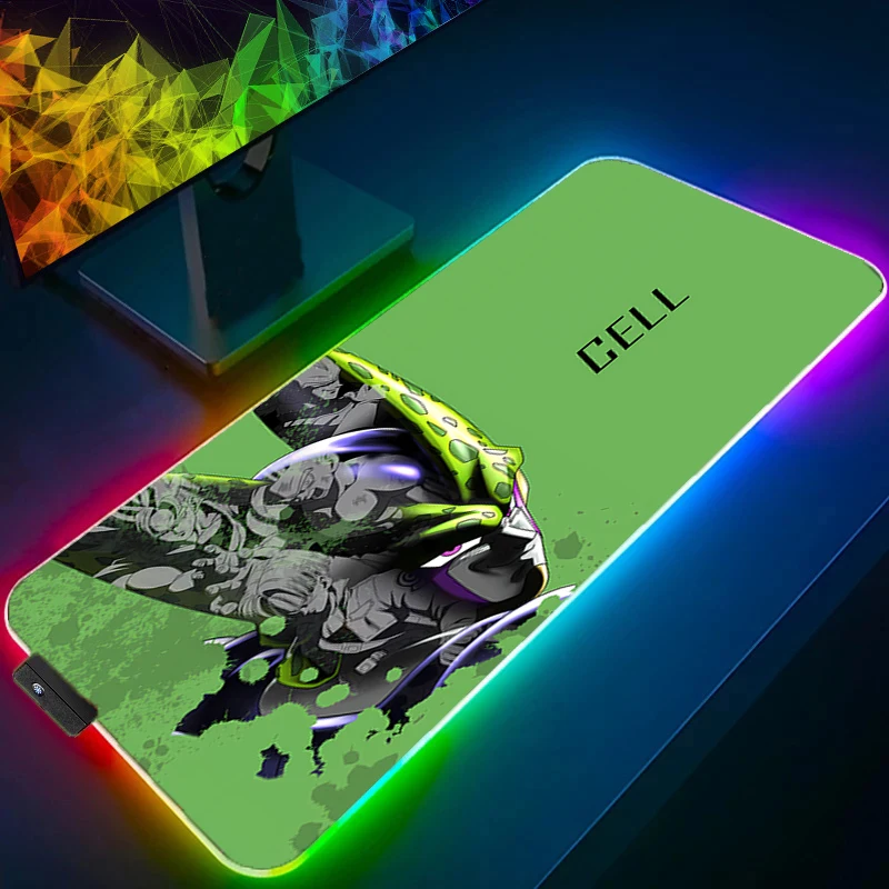 

RGB Large E-sports Mouse Pad dragon Ball Smooth Flexible Rubber Gamer PC Computer Keyboard Backlight LED 900x400 Anime Mosuepad