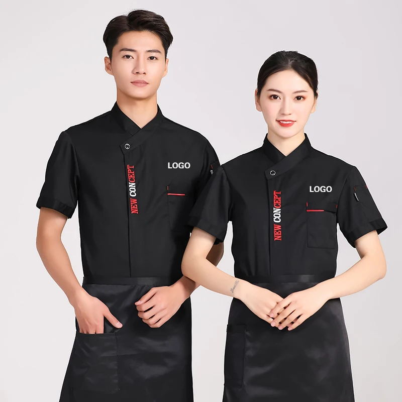 Chef Uniform For Men Women With Logo Restaurante Personalized Cook Clothes Shirt Short/Long Sleeves Jacket Works Shirts Top Desi