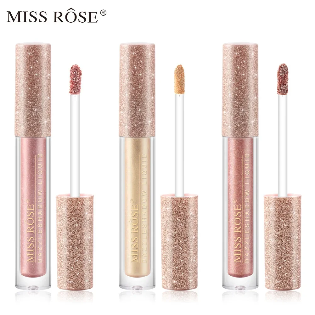 MISS ROSE Glitter Liquid Eyeshadow Stick Waterproof Longwear Metallic Pigment Easy To Make up Shimmer Eye shadow Blush Cosmetics