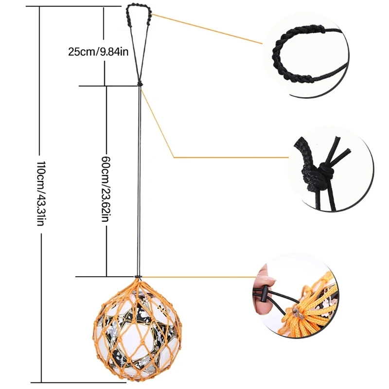11UE Trener kopnięć piłkarskich Siatka do gry piłkę nożną Żonglerka Narzędzie treningowe do piłki nożnej