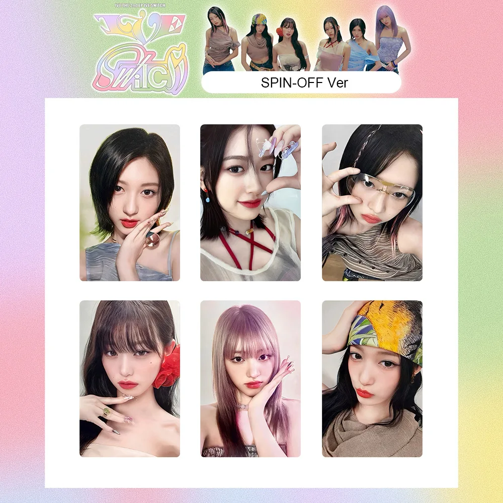 6pcs/set Kpop Idol IVE Lomo Cards IVE SWITCH Photocards Postcard for Fans Collection