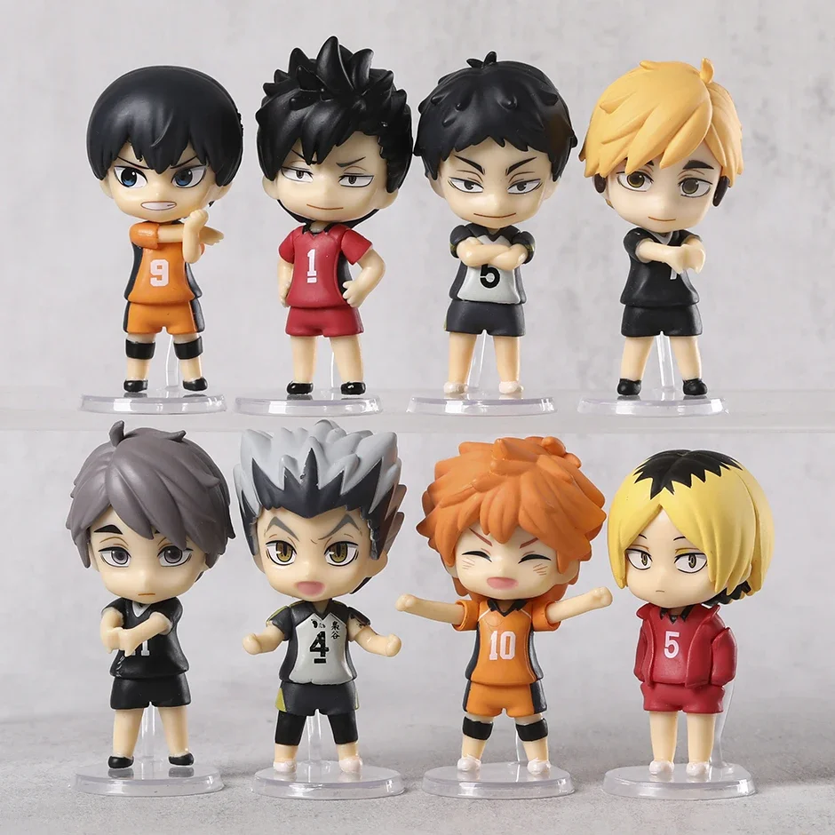 Set Nationals Arc Hinata Shoyo Tobio Kageyama Tetsurou kuroo Kozume Kenma Anime PVC Model Toys Figures Gift