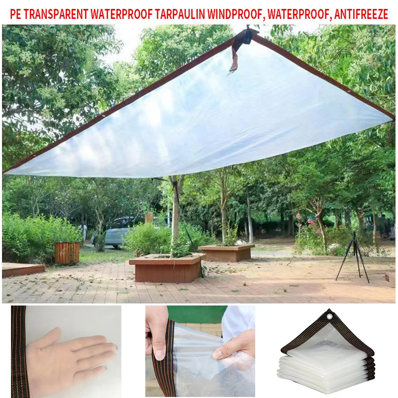 Transparent thickened waterproof tarpaulin garden transparent rainproof tarpaulin plastic waterproof membrane to keep warm