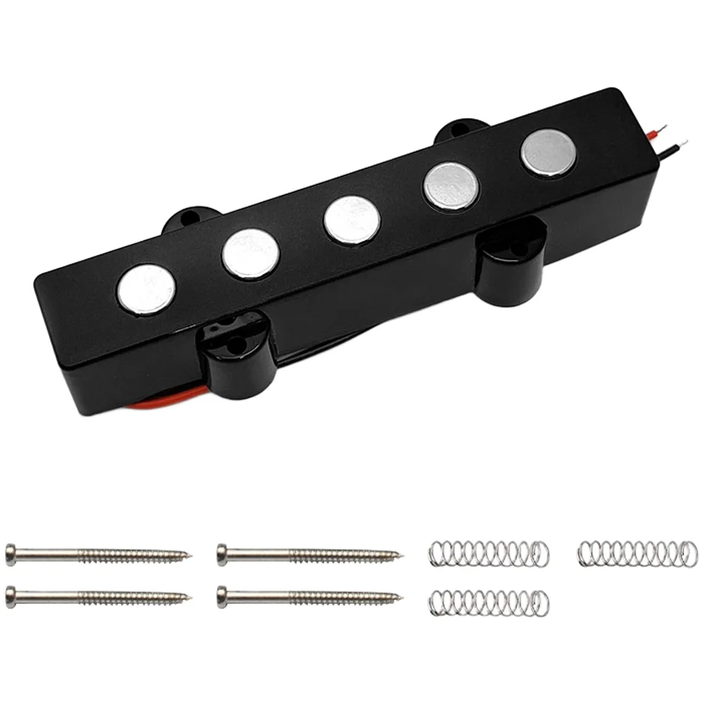Electric Bass Replacement 5 String Bass Pickup For Home Studio Setup Lightweight Plastic Housing Bright Punchy Sound For Bridg