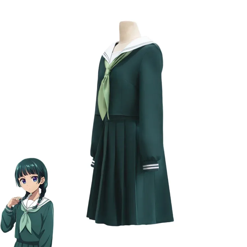 Kostum Cosplay Anime The Apothecary Diaries Mao Mao Wig Pakaian Hijau Kehitaman