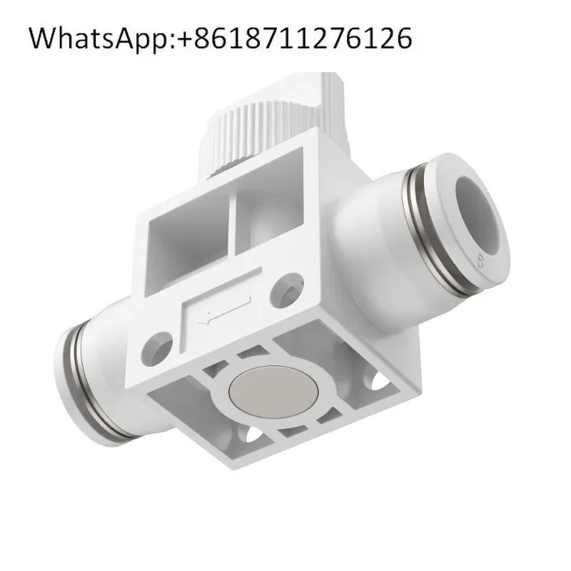 Pneumatic manual on/off hand valve HVFF - 04-06-08 - 10 - 12MM tracheal quick connector through pipe valve