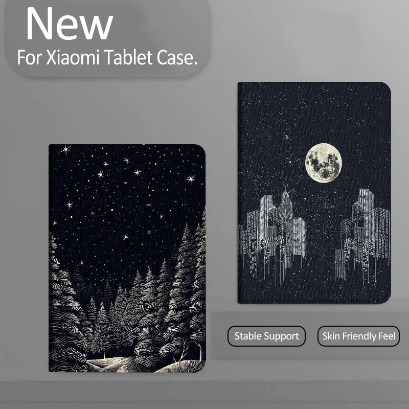 

Starry Moon City Night Tablet Case For Xiaomi Redmi Mini Pad SE K 2 4 5 6 7 8 2023 2025 11 8.8 11.2 10.1 Pro Gift