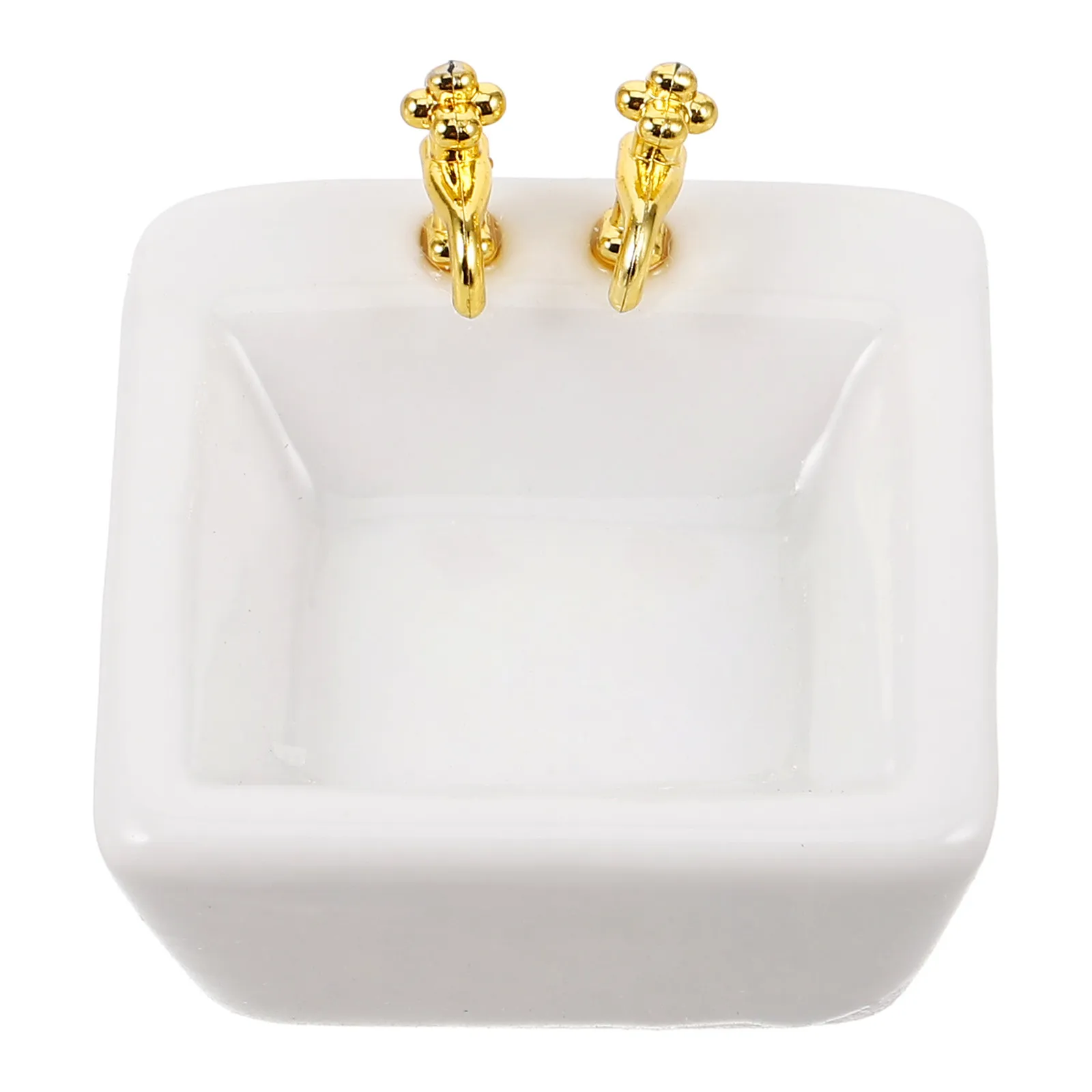 

White 1:12 Scale Miniature Ceramic Wash Basin Dollhouse Bathroom Sink Realistic Detail Smooth Finish for Bathroom Kitchen