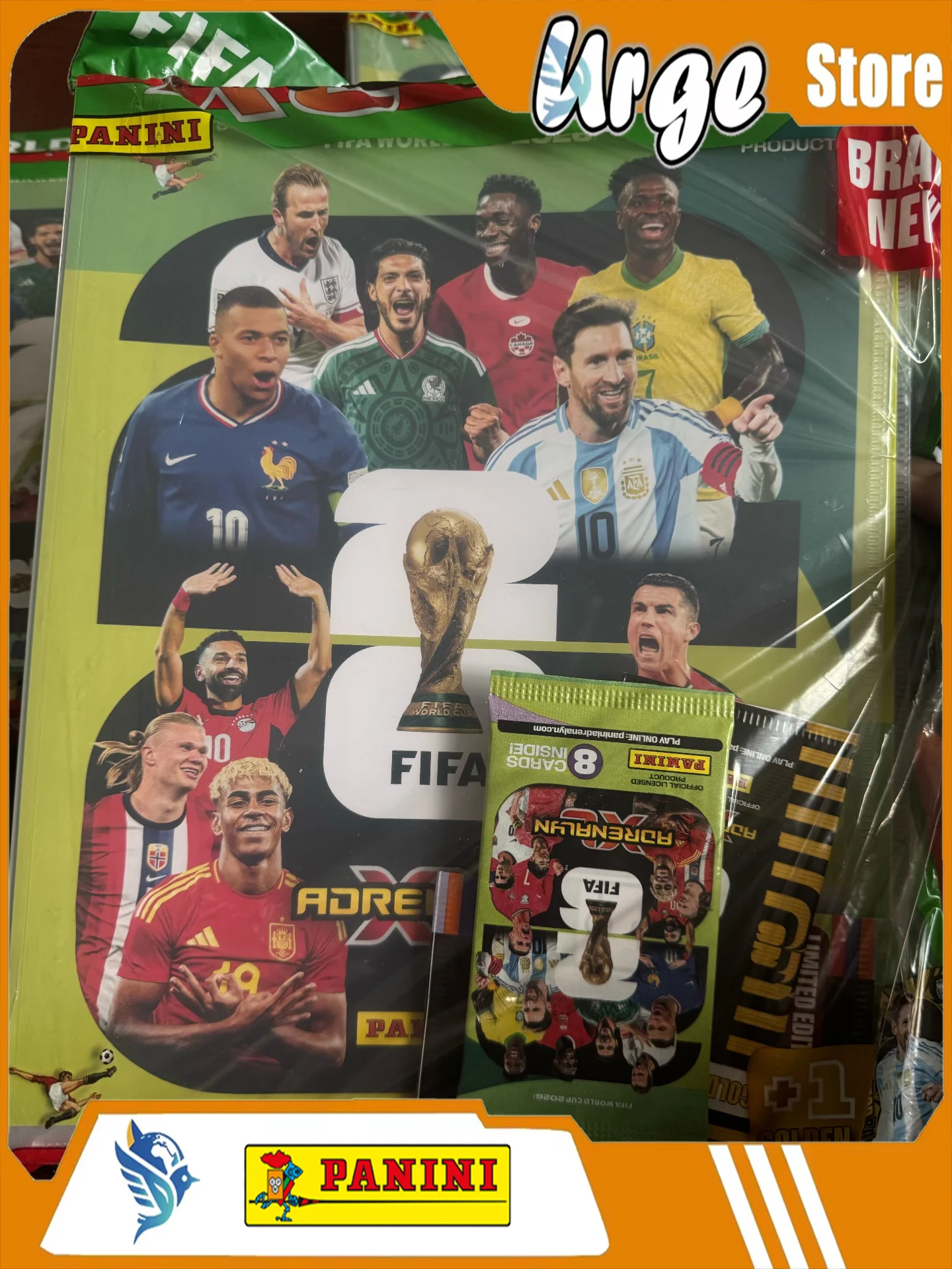panini-2026-fifa-world-cup-adrenalyn-xl-starter-pack-carte-collezionabili-messi-ronaldo-golden-baller-edizione-limitata