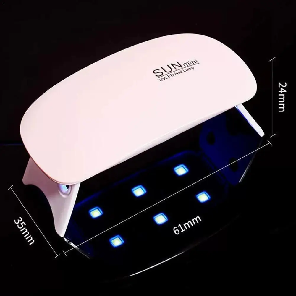 Nuevo Mini secador de uñas LED luz UV lámpara de manicura portátil para el hogar con Cable USB para herramienta de manicura para uñas a base de Gel