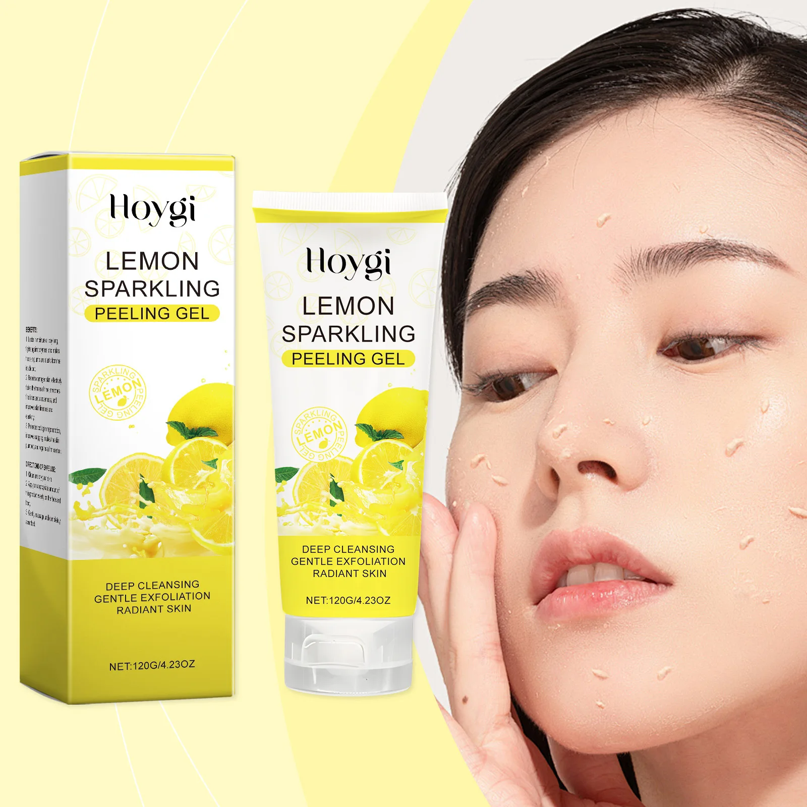 

HOYGI Lemon Gel Gently Cleansing Facial Body Skin Hydrating Moisturizing Refreshing Cleansing Gel Lemon Facial Cleansing Scrub