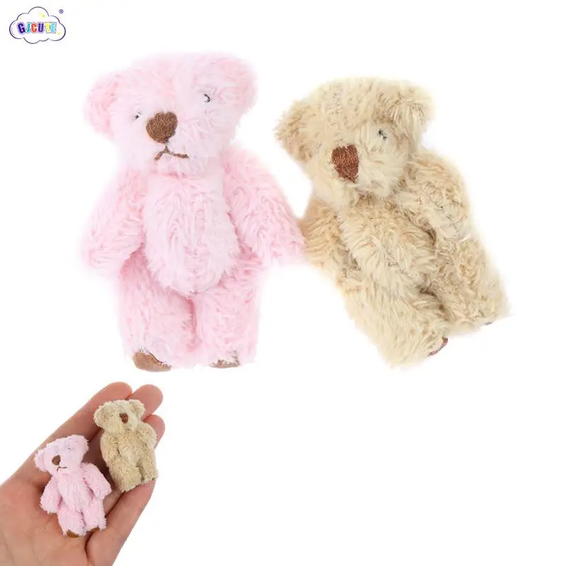 4.5cm Mini Cute Patch Bear Dolls Lovely Teddy Bear Plush Toy Soft Bear Baby Toys Kids Girls Birthday Gift Pocket Toy 2022