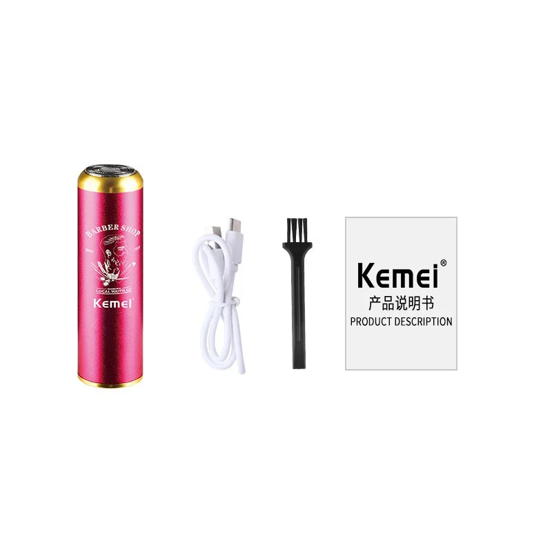 Kemei Mini Men Electric Shaver Wet and Dry Small Razor Use USB Rechargeable Portable Shaving Machine for Travel Business Trip