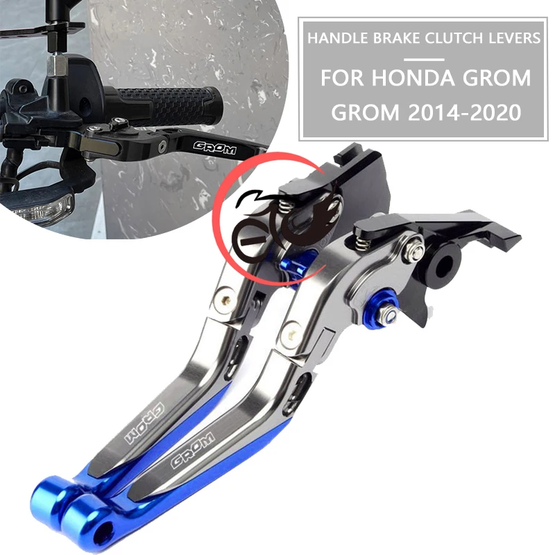 

Motorcycle Accessories Adjustable Folding Brake Levers Handlebar Clutch For Honda GROM 2014 2015 2016 2017 2018 2019 2020