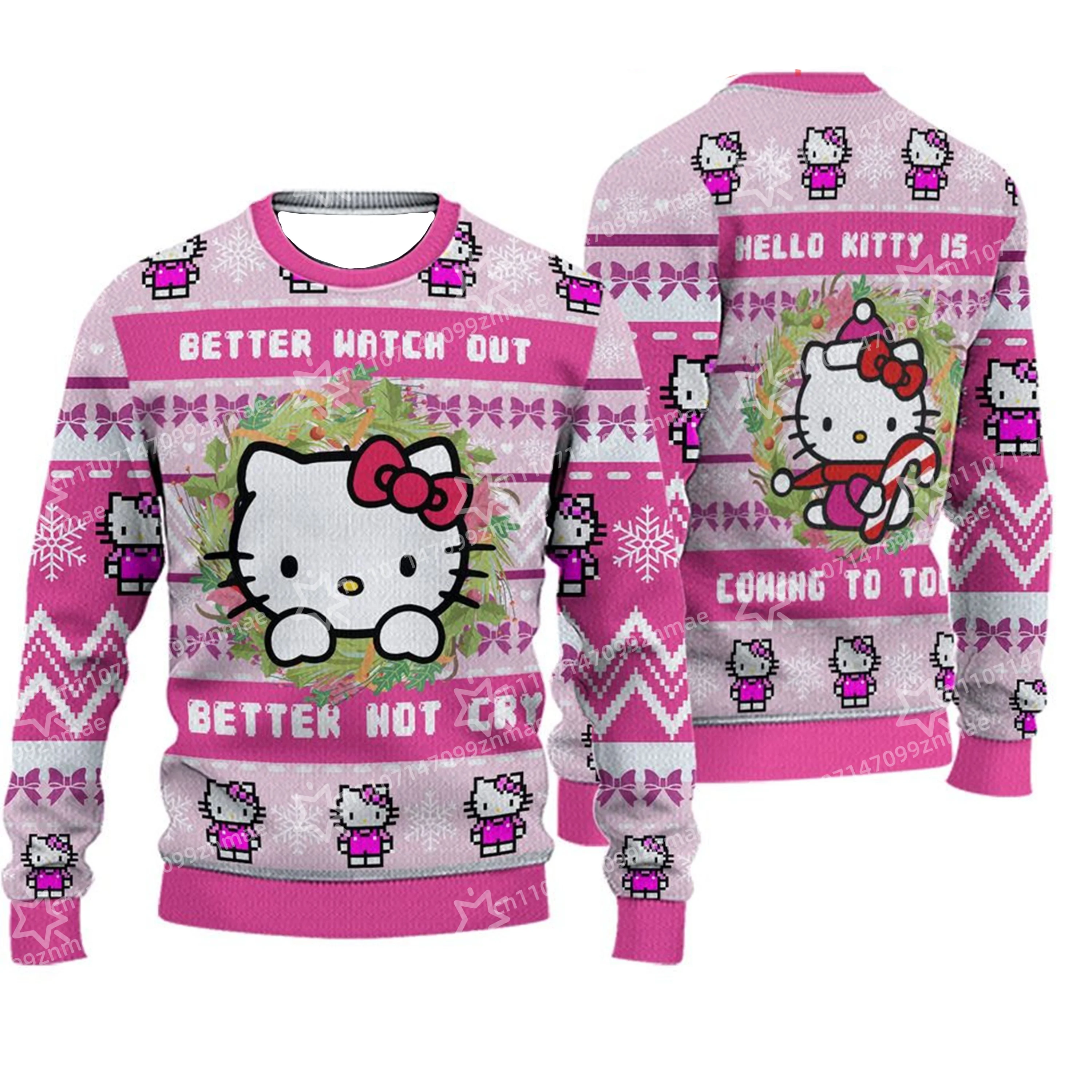 

Sanrio Hello Kitty Ugly Sweater Men's Womens 3d Sweater Sanrio Cute Ugly Christmas Sweater Anime Xmas Gifts Christmas Sweater