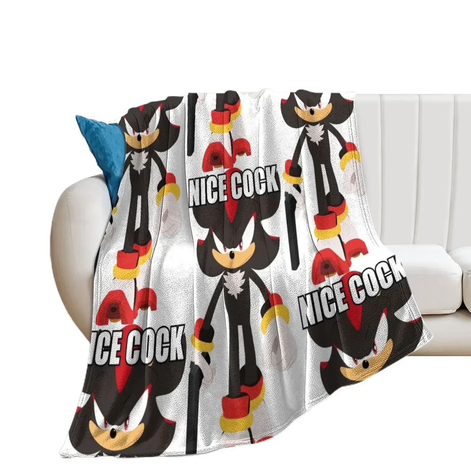 

Edgehog with a Weapon 2D Throw Blanket Furrys Beautifuls heavy to sleep Beach Blankets