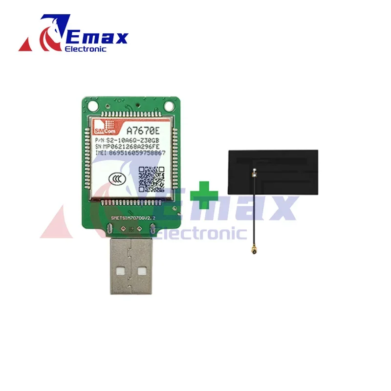 SIMCOM-Dongle USB A7670E, A7670E-Dongle A7670E Core Board, LTE CAT1 + 2G + GPS, sin soporte GPS