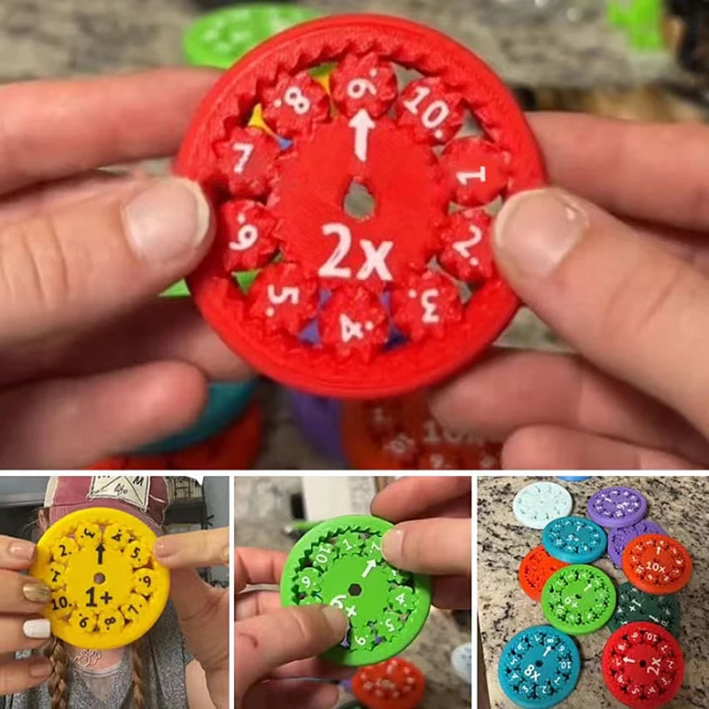 Juego de 9 piezas de Spinner de matemáticas, FIDGET, juguetes de enseñanza, nuevo