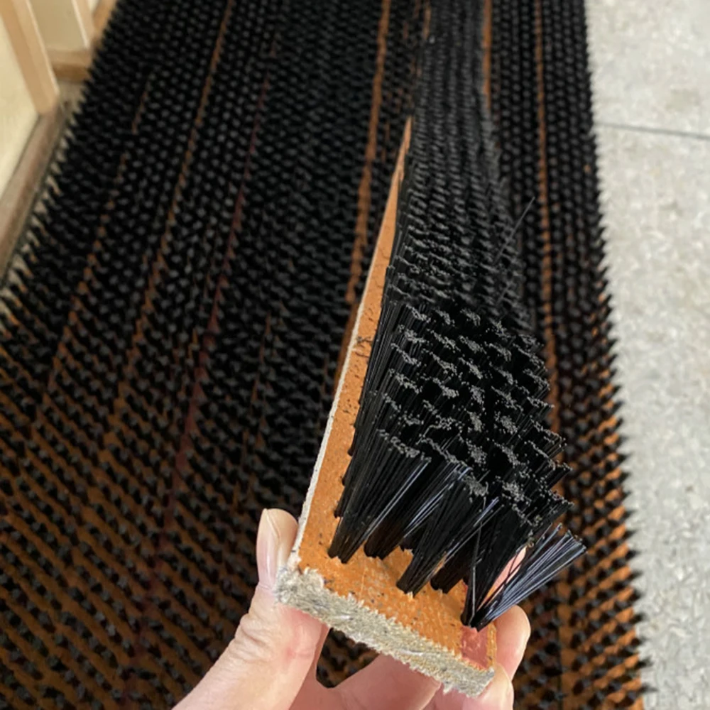 Seda de Nylon Tira 50 mm Cinto Escova Industrial Escova Industrial Escova de Remoção de Poeira Escova de Limpeza da Linha de Produção da Correia Transportadora