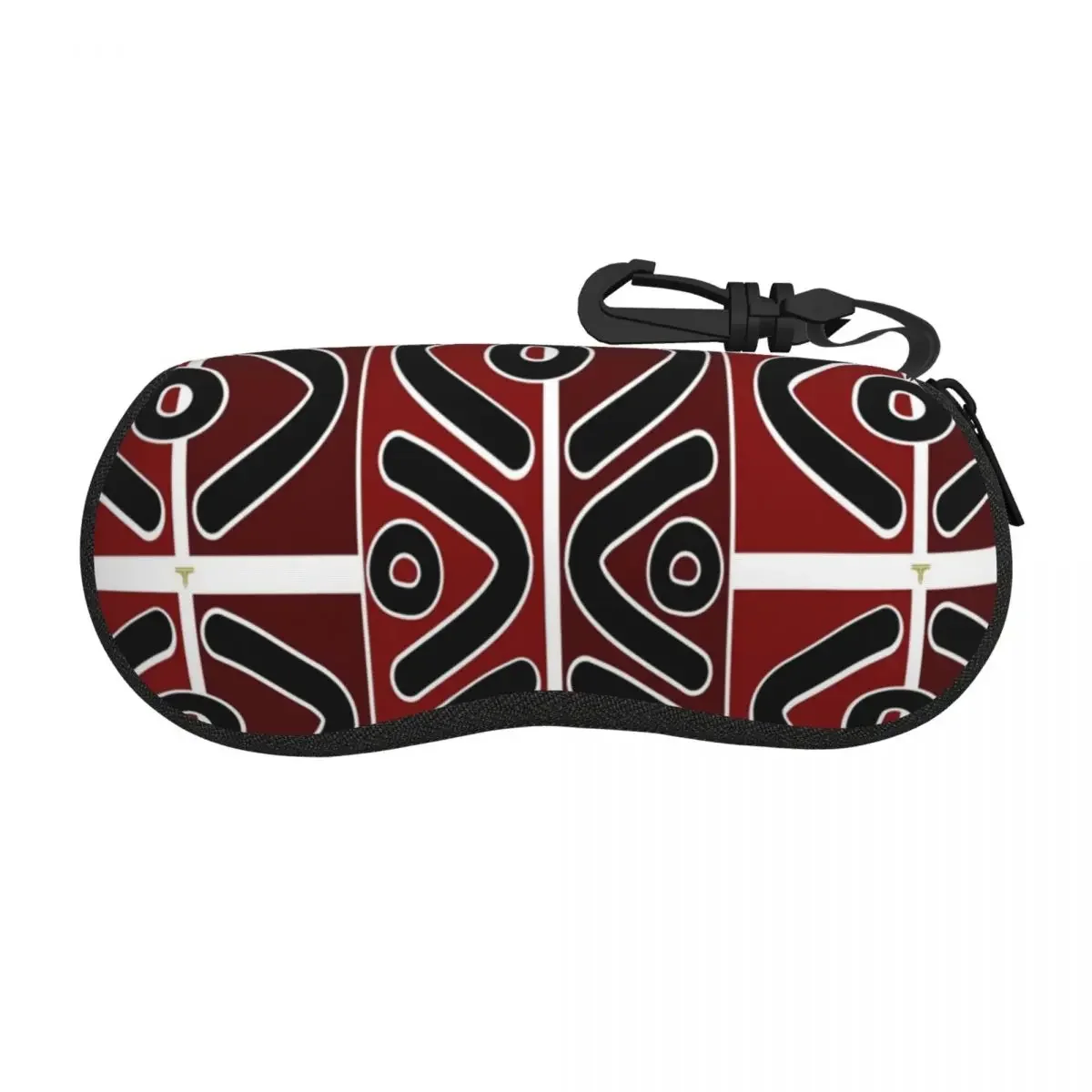 African Bogolan Mudcloth Pattern Shell Glasses Case Protector Sunglasses Box Women Men Soft Eyeglasses Bag Pouch