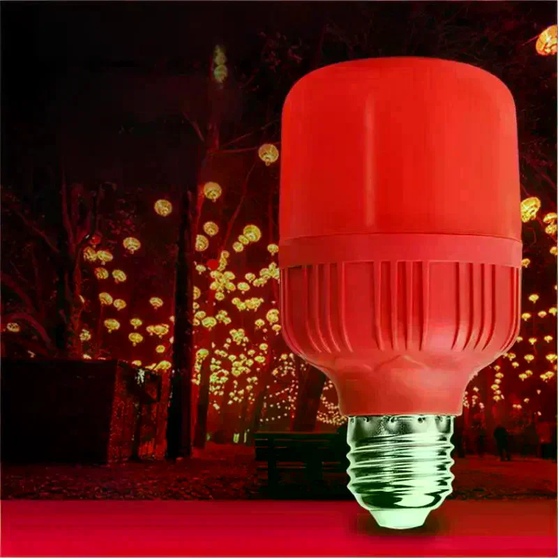 High Power Red LED Light Bulb E27/B22 AC 220V 5W 10W 15W 30W High Brightness Spot Light Festive New Year Bulb Christmas Lights view 4