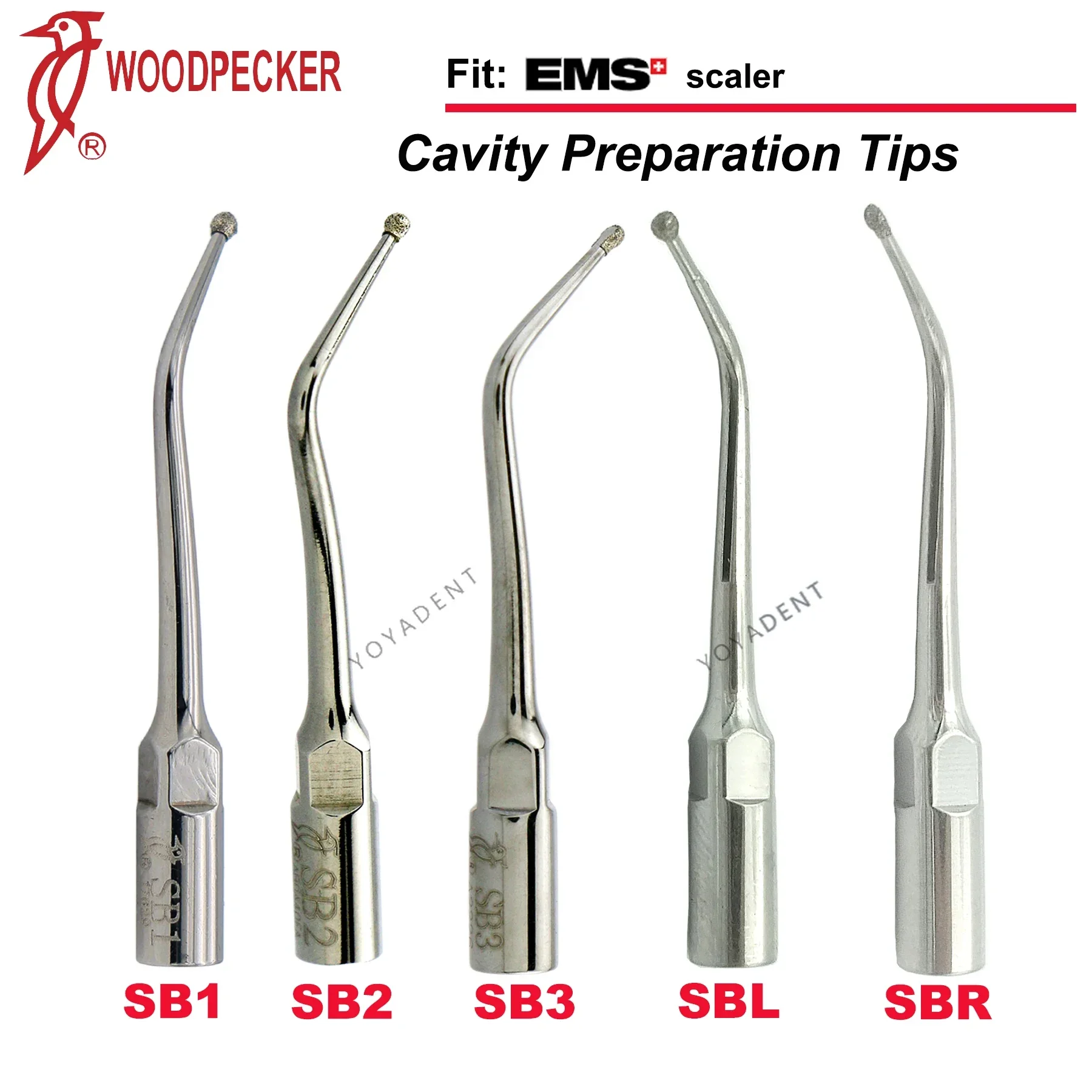 

Woodpecker Dental Ultrasonic Scaler Tips Cavity Preparation Tips Fit EMS Scaler Handpiece