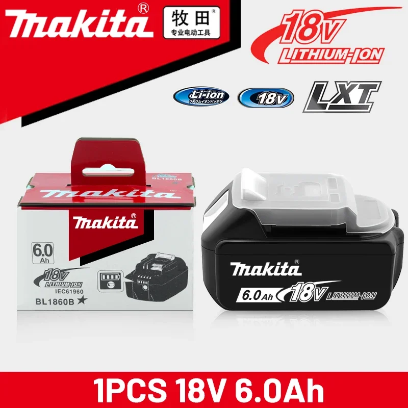 Batterie Makita 100% originale 18V, Makita BL1850B BL1860B remplaçable, chargeur 18V 3A batterie lithium-ion rechargeable 18650 🔋